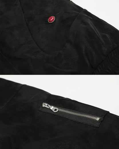 American Retro Fur-Collar Fleece-Lined Cotton Jacket