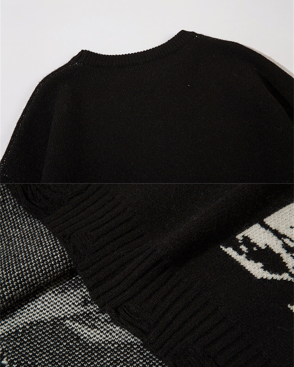 European-American Retro Character Crewneck Sweater