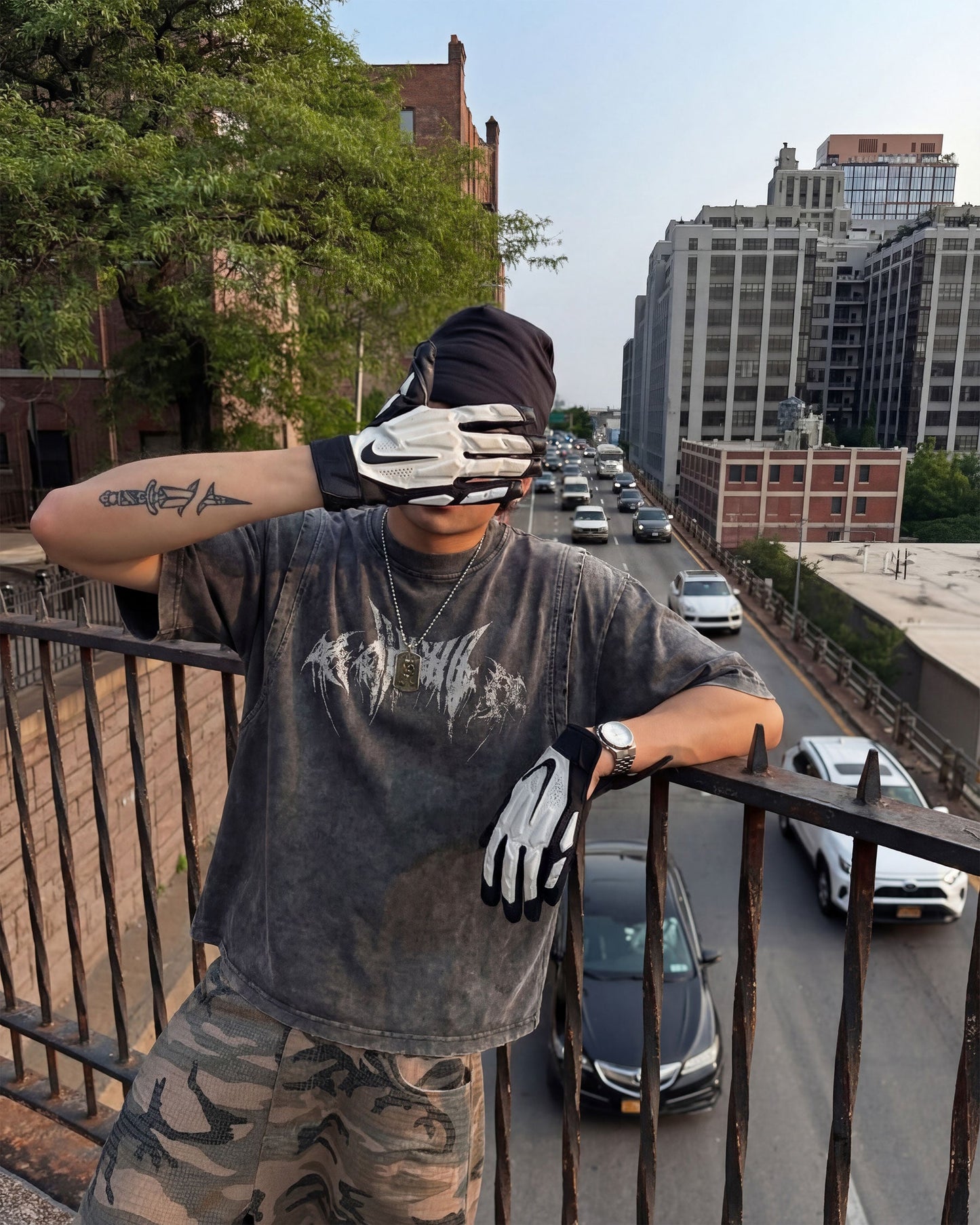 KIIKIO-Washed Vintage Graphic T-Shirt