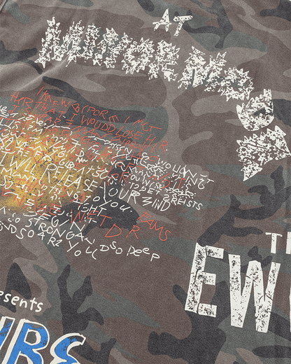 Graffiti Camo Sleeveless Oversized T-Shirt