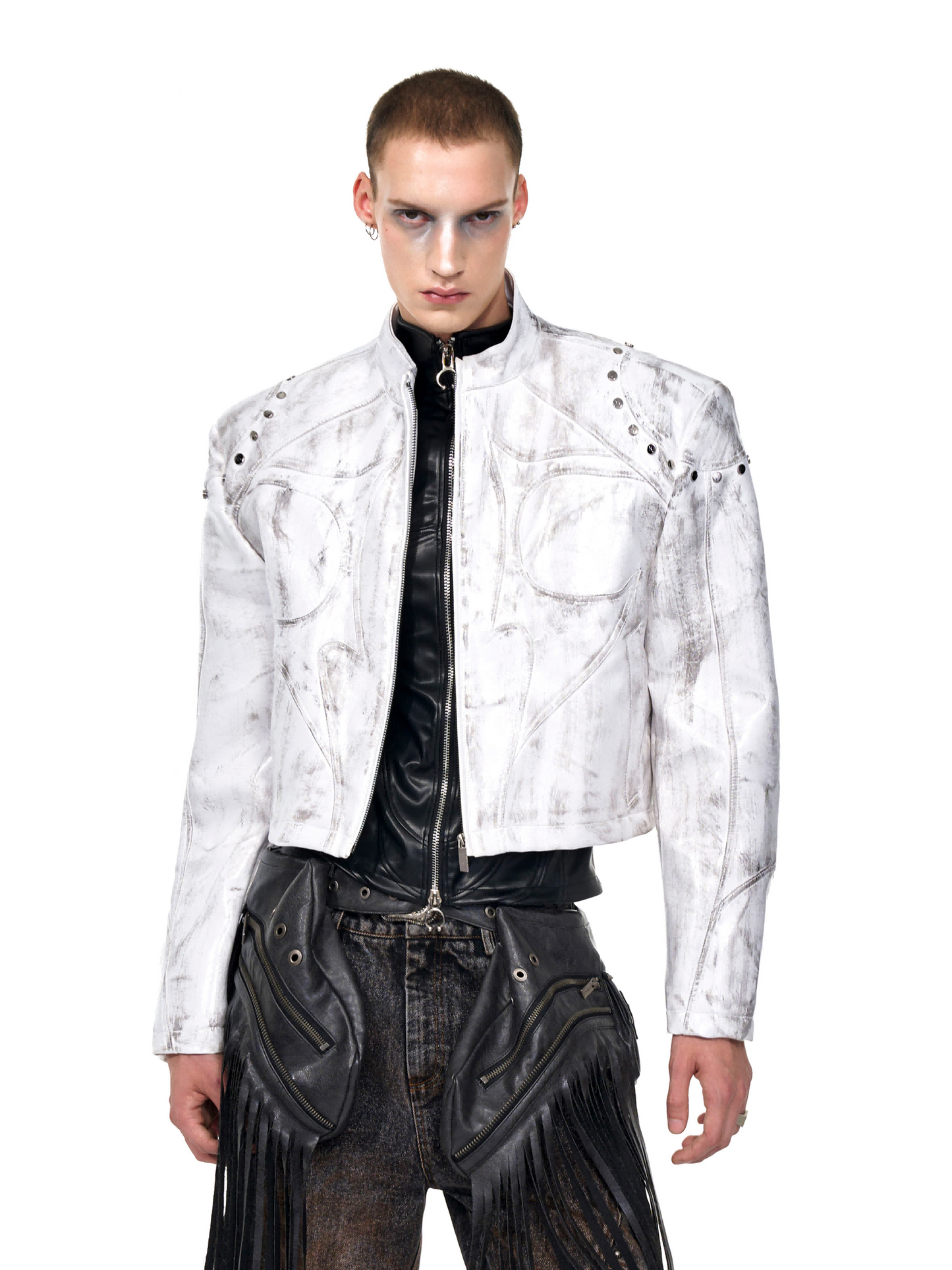 Studded Moto Leather Jacket