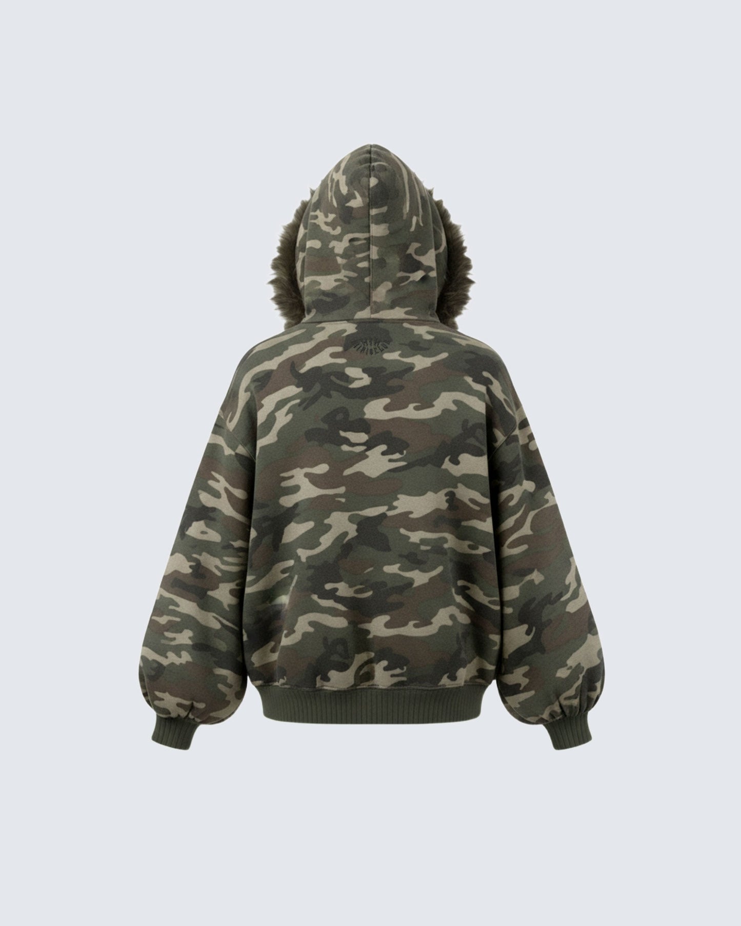 Camouflage  Fur Collar Cotton Jacket