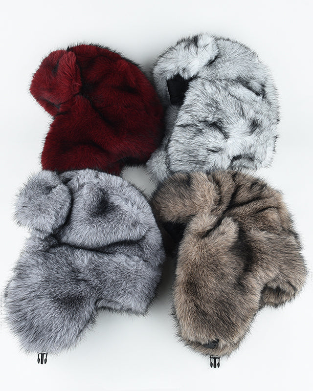 Faux Mink Long-Fur Trapper Hat