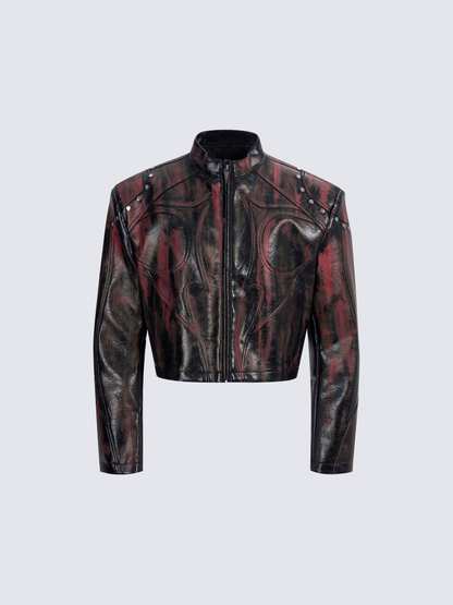 Studded Moto Leather Jacket