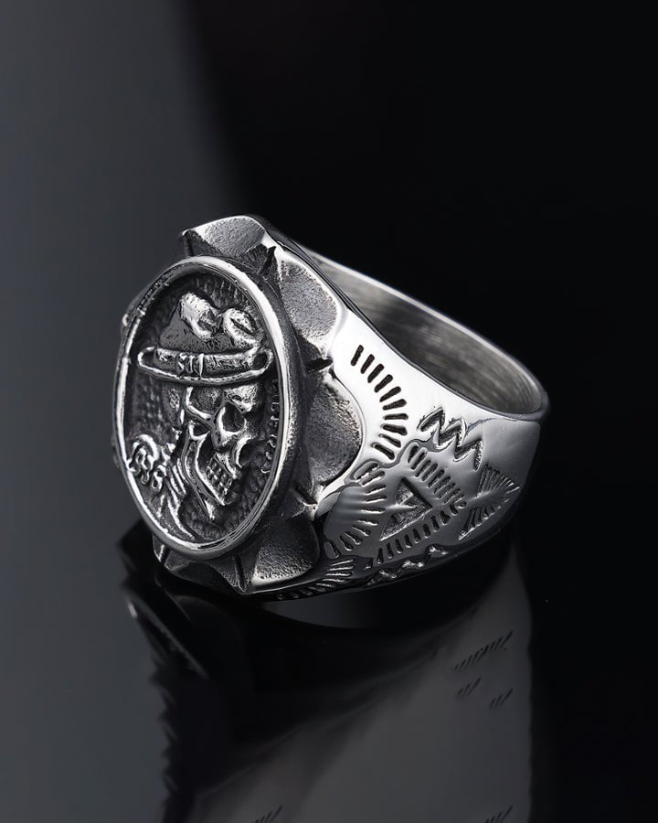 Skull Relief Vintage Ring