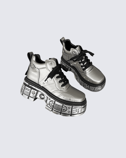 Cyberpunk Chunky Platform Sneakers – Futuristic Streetwear Boots