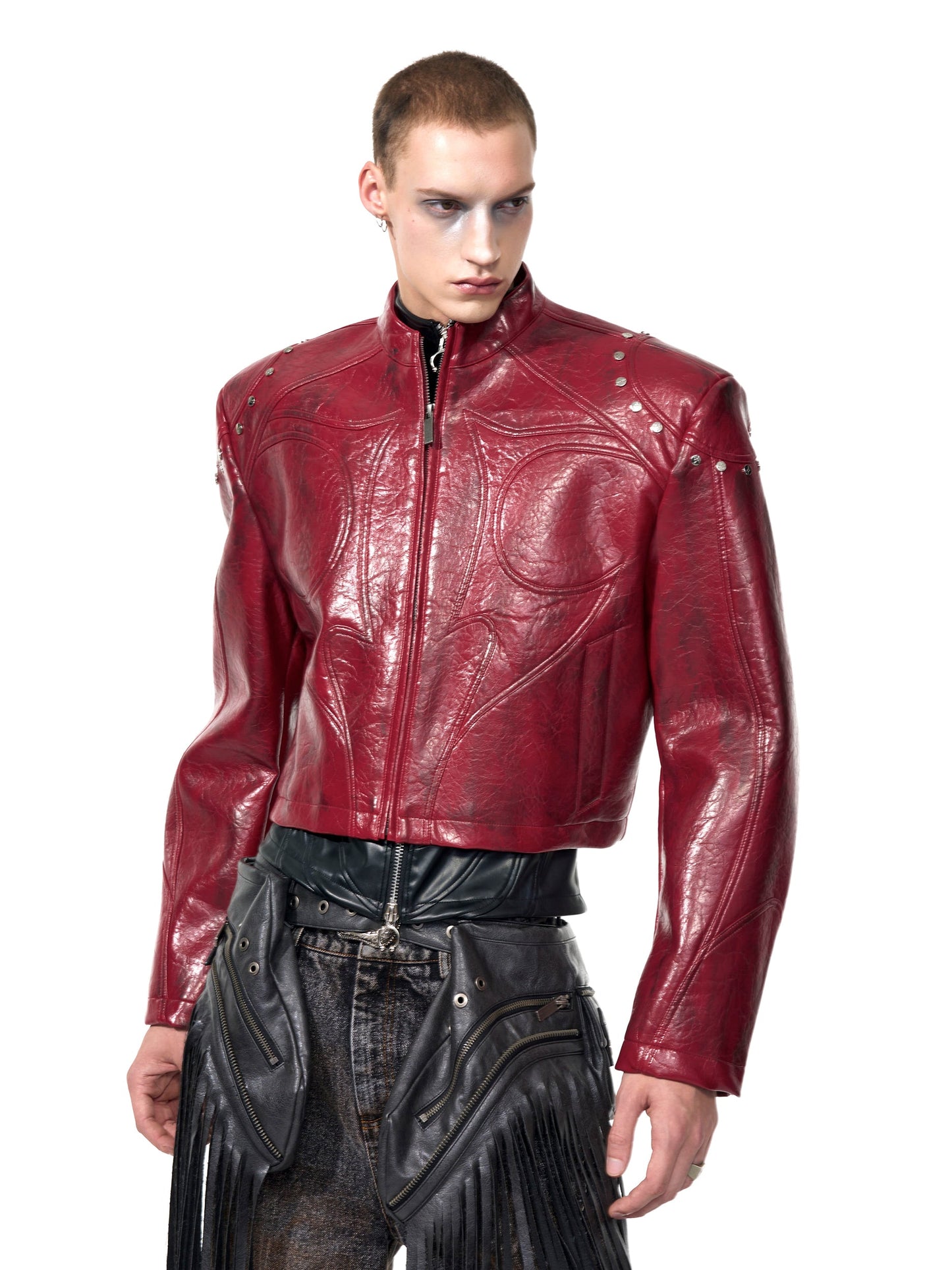 Studded Moto Leather Jacket