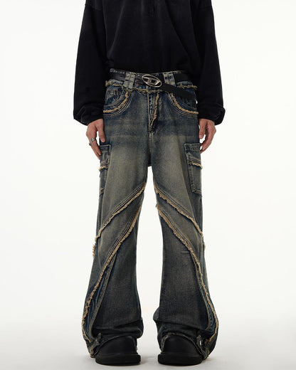 KIIKIO Vintage Raw Edge Jeans